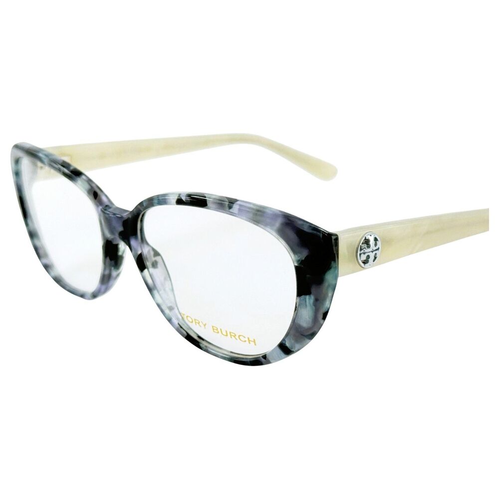 Tory Burch TY2078 Womens Plastic Eyeglass Frame 1685 Black Pearl 52-15 - Picture 2 of 5